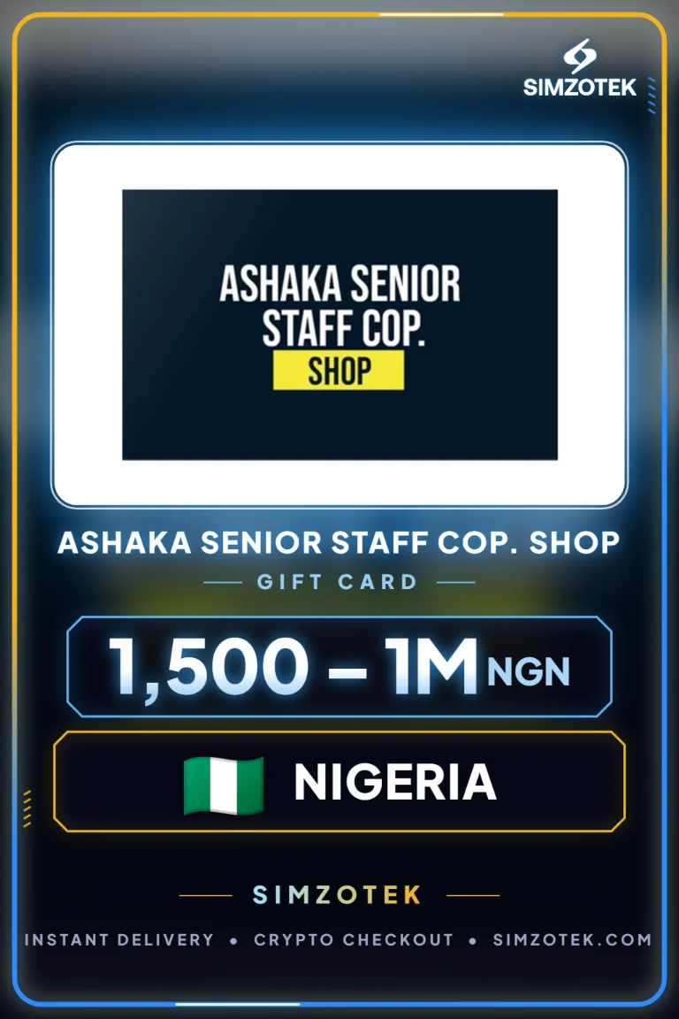 Carta regalo ASHAKA SENIOR STAFF COP. SHOP (Nigeria)