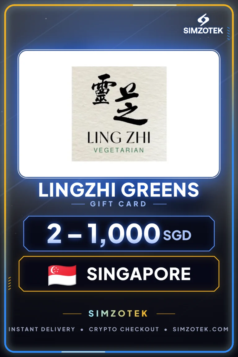 LingZhi Greens dovanų kortelė (Singapūras)