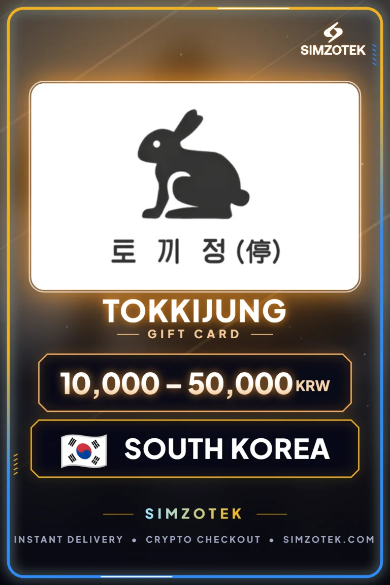 Carta regalo Tokkijung (Corea del Sud)