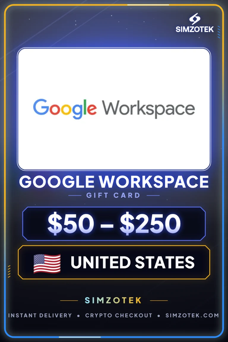Dárková karta Google Workspace (Spojené státy)