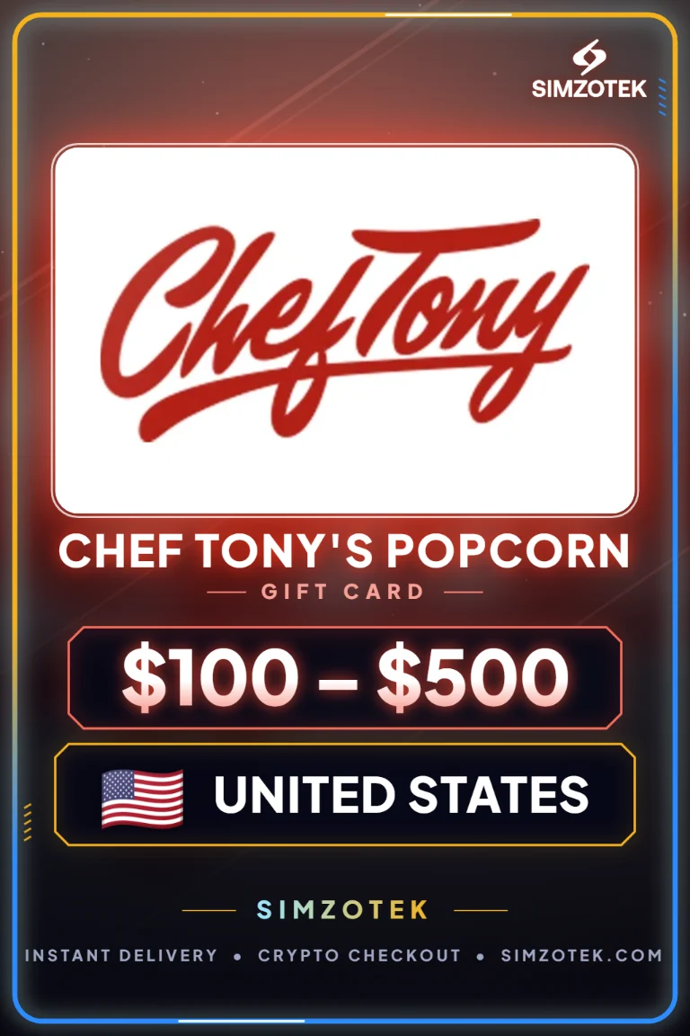 Carta regalo Chef Tony's Popcorn (Stati Uniti)