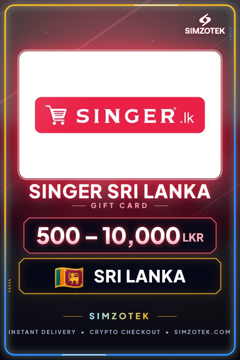 Dárková karta SINGER Sri Lanka (Srí Lanka)