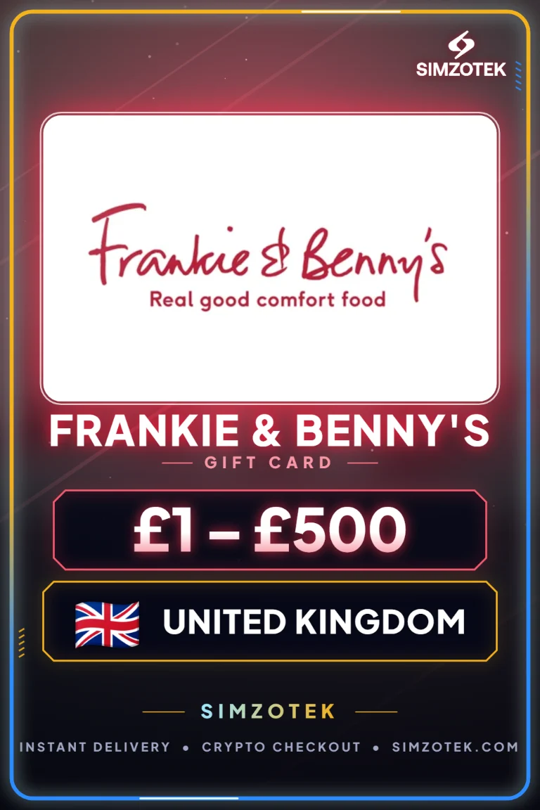 Δωροκάρτα Frankie & Benny's (Ηνωμένο Βασίλειο)