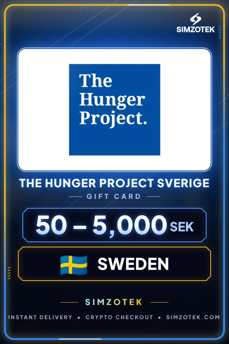 Karta podarunkowa The Hunger Project Sverige (Szwecja)