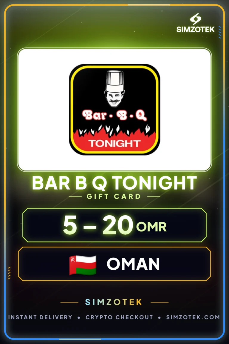 Bar B Q Tonight dovanų kortelė (Omanas)