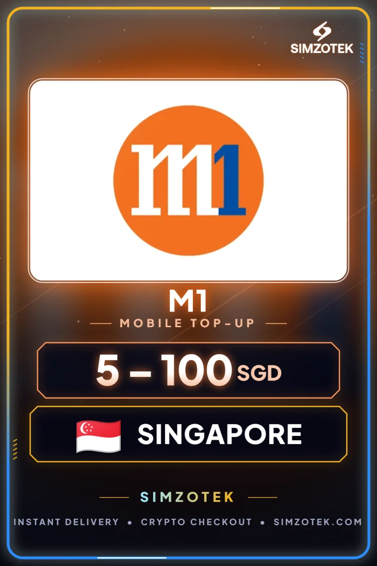 Kod doładowania M1 (Singapur)