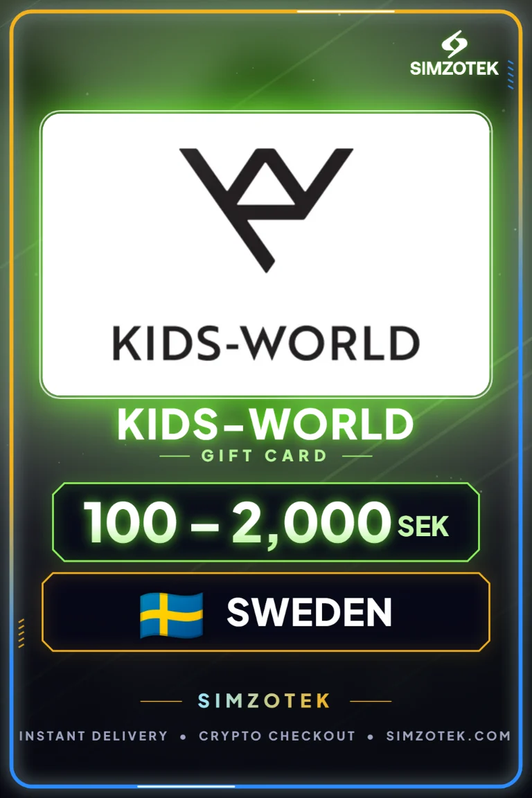 Dárková karta Kids-world (Švédsko)