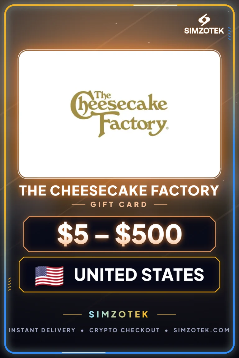 บัตรของขวัญ The Cheesecake Factory (สหรัฐอเมริกา)