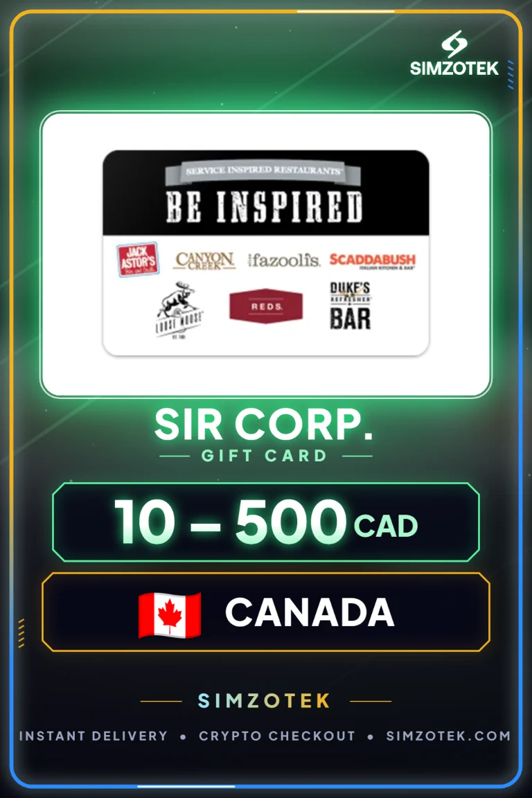 Carta regalo SIR Corp. (Canada)