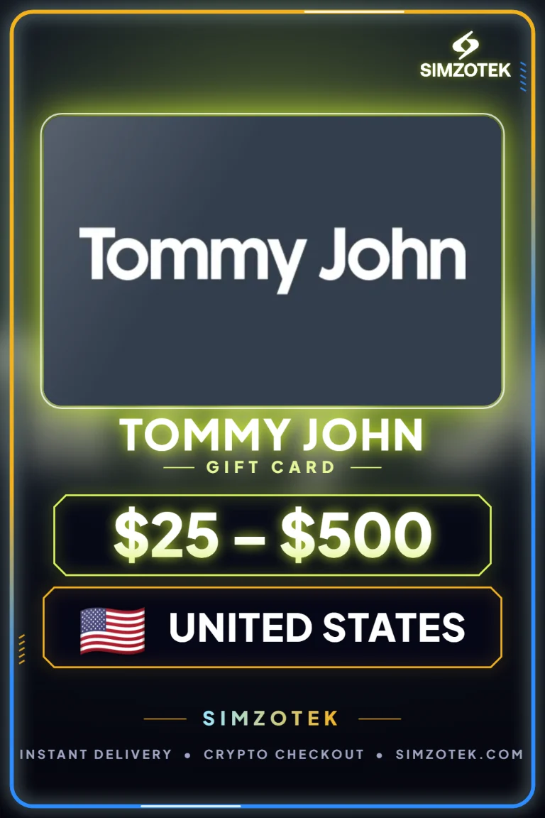 Tommy John 기프트카드 (미국)