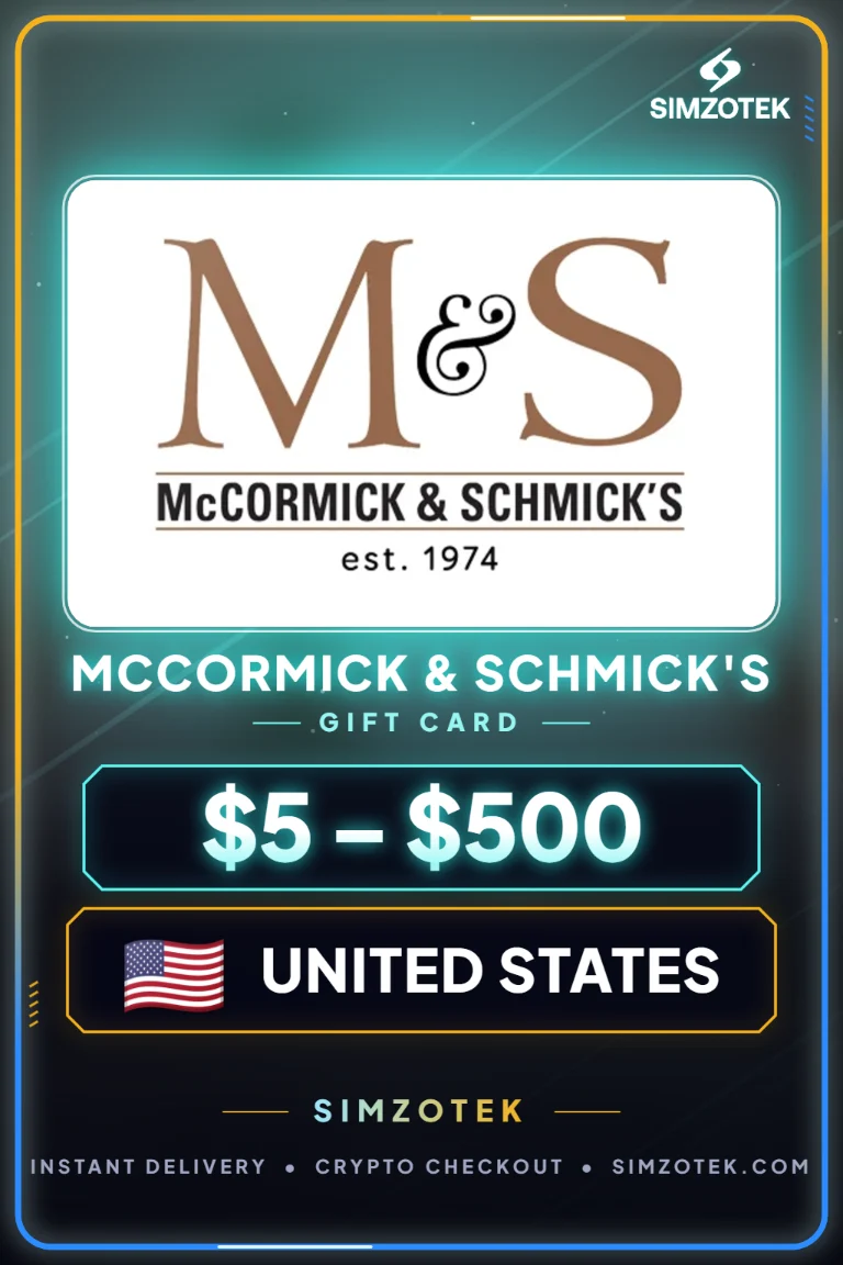 Dárková karta McCormick & Schmick's (Spojené státy)