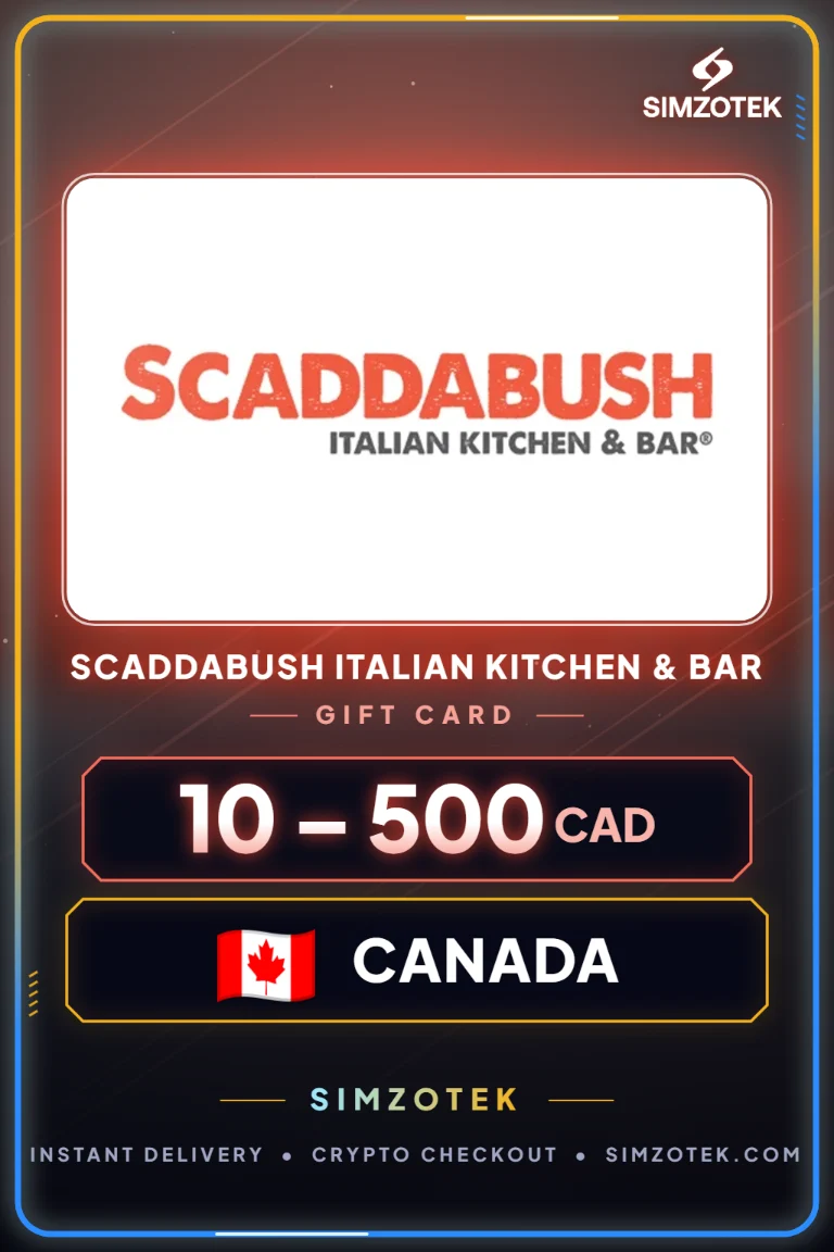 Poklon kartica SCADDABUSH Italian Kitchen & Bar (Kanada)