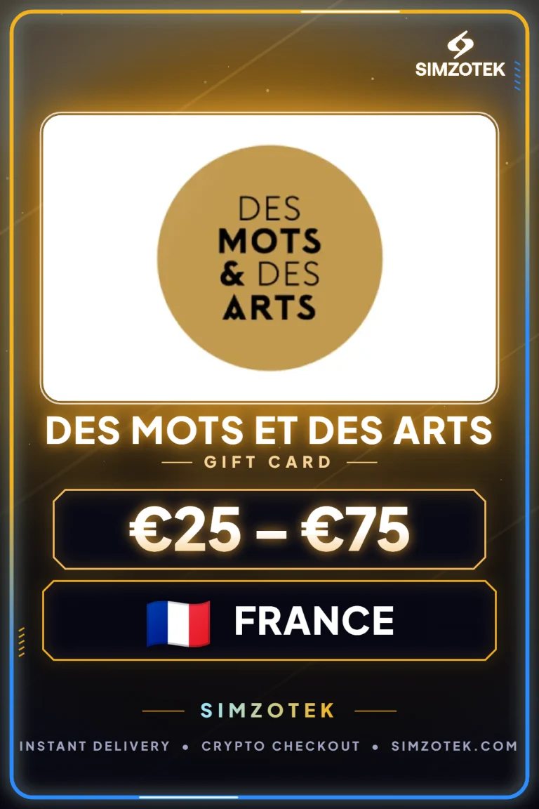 Dárková karta Des Mots et des Arts (Francie)