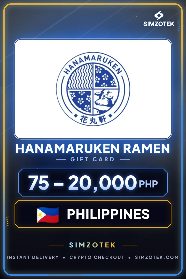 Carta regalo Hanamaruken Ramen (Filippine)