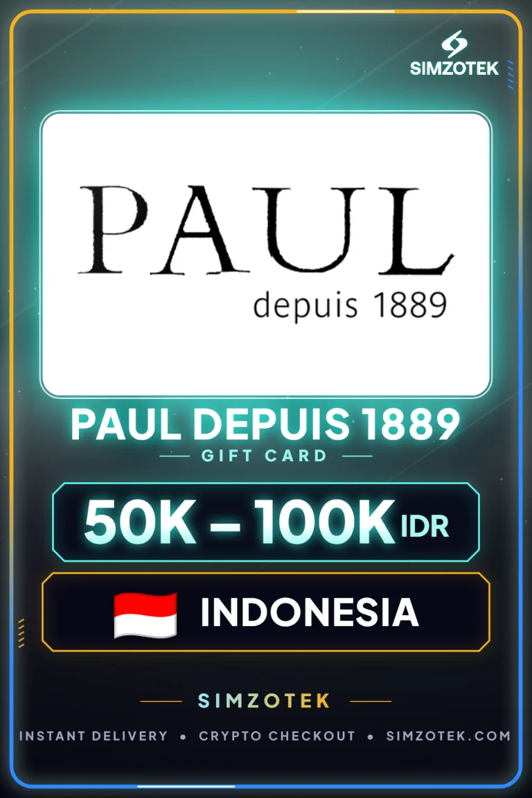 Dárková karta Paul Depuis 1889 (Indonésie)