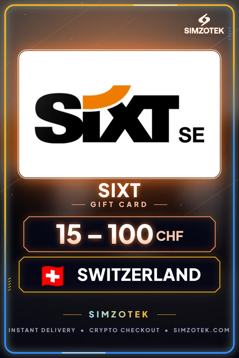 Sixt Geschenkkarte (Schweiz)