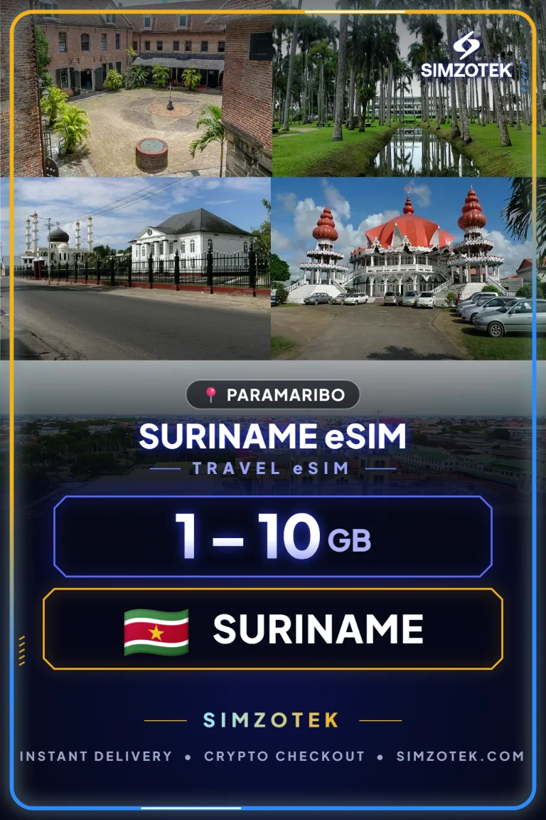 eSIM Surinam – datové balíčky