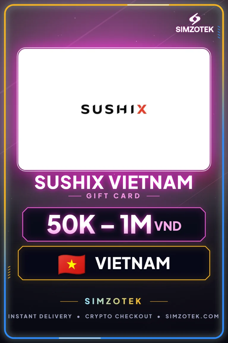 บัตรของขวัญ SUSHIX Vietnam (เวียดนาม)