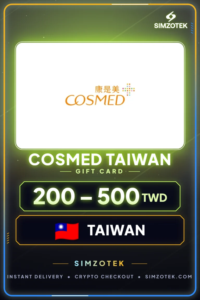 Karta podarunkowa Cosmed Taiwan (Tajwan)