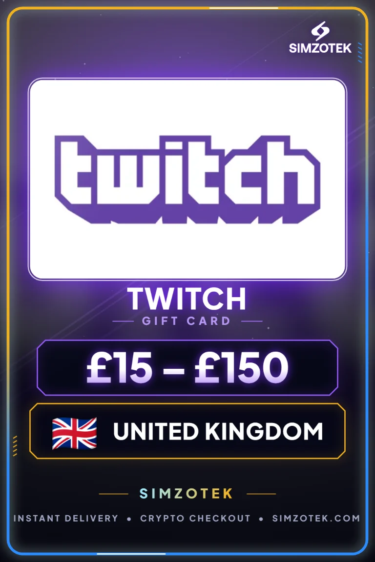 Twitch Geschenkkarte (Vereinigtes Königreich)