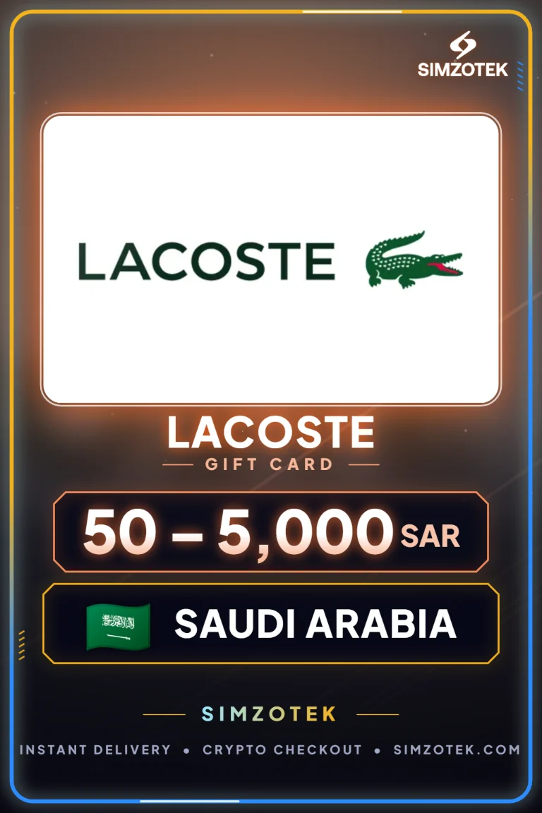 Dárková karta Lacoste (Saúdská Arábie)