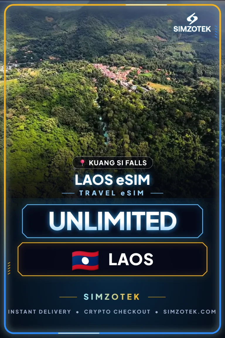 Laos eSIM – Unbegrenztes Datenvolumen