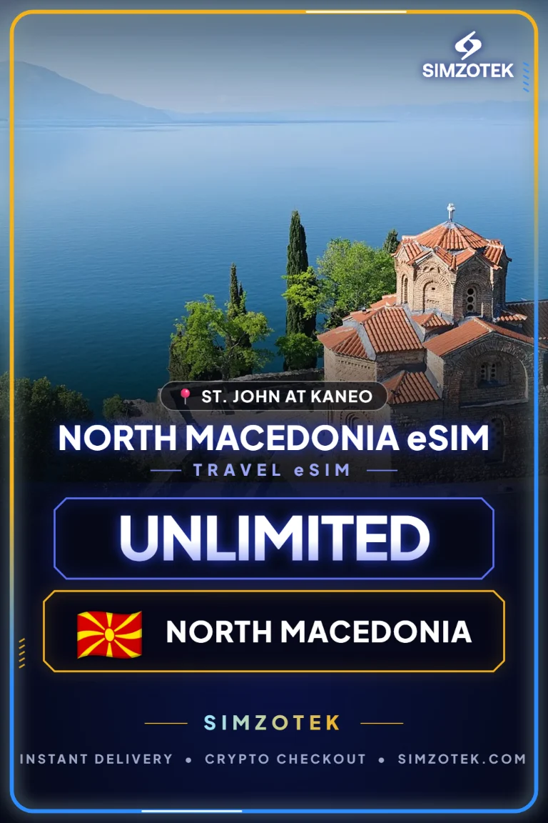 Şimali Makedoniya eSIM – Limitsiz İnternet