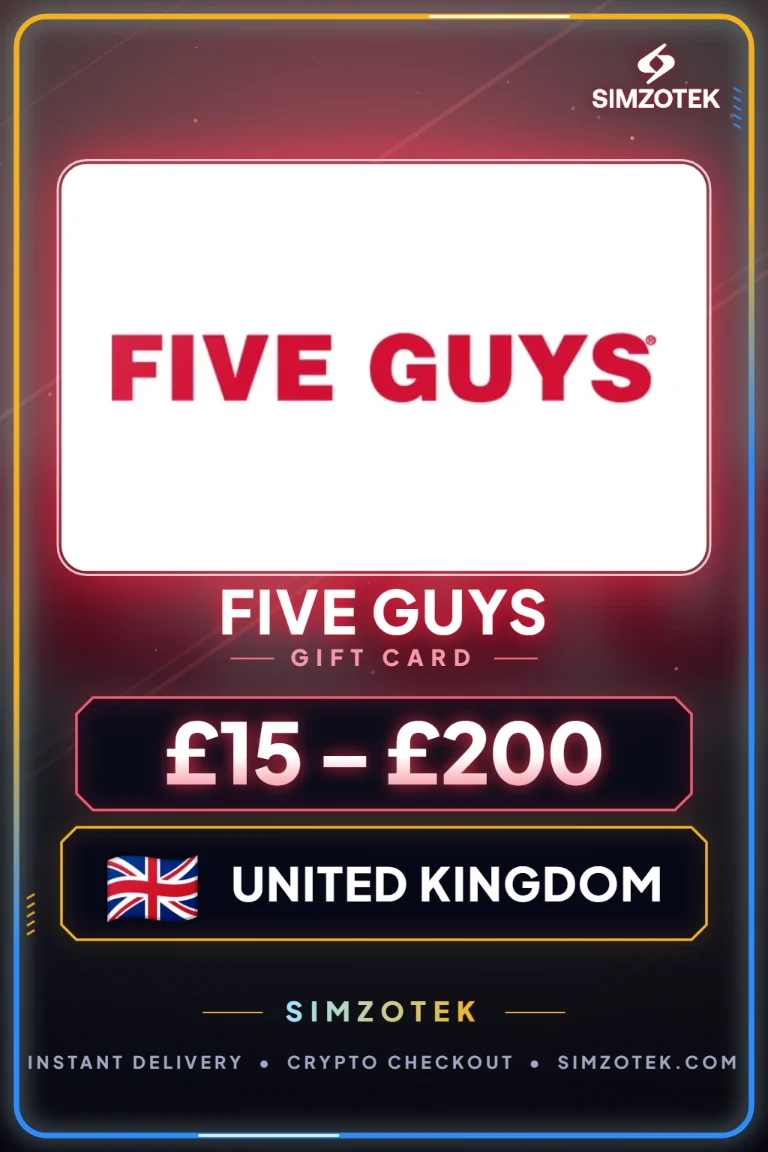 Five Guys Geschenkkarte (Vereinigtes Königreich)