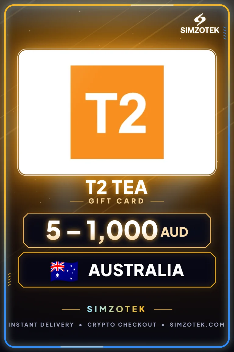 Dárková karta T2 Tea (Austrálie)