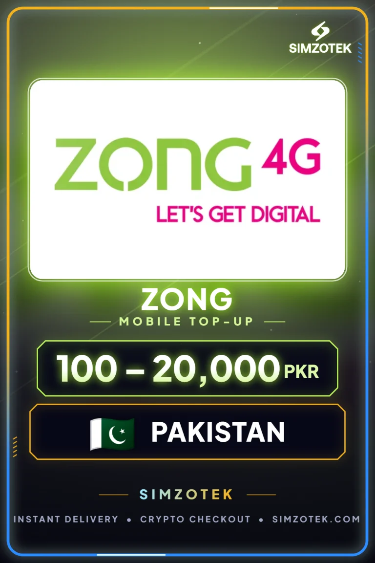 Zong Mobile Top-Up (Pákistán)