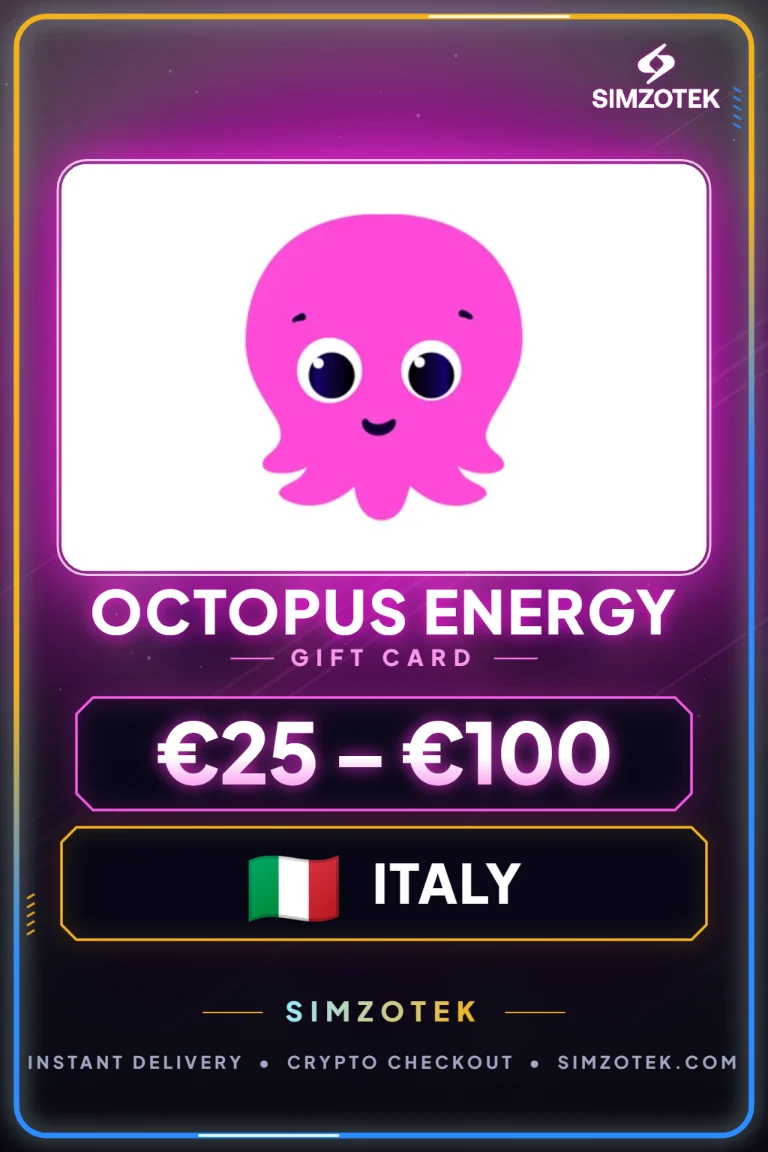 Dárková karta Octopus Energy (Itálie)