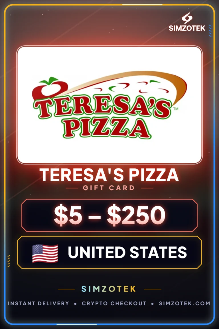 บัตรของขวัญ Teresa's Pizza (สหรัฐอเมริกา)