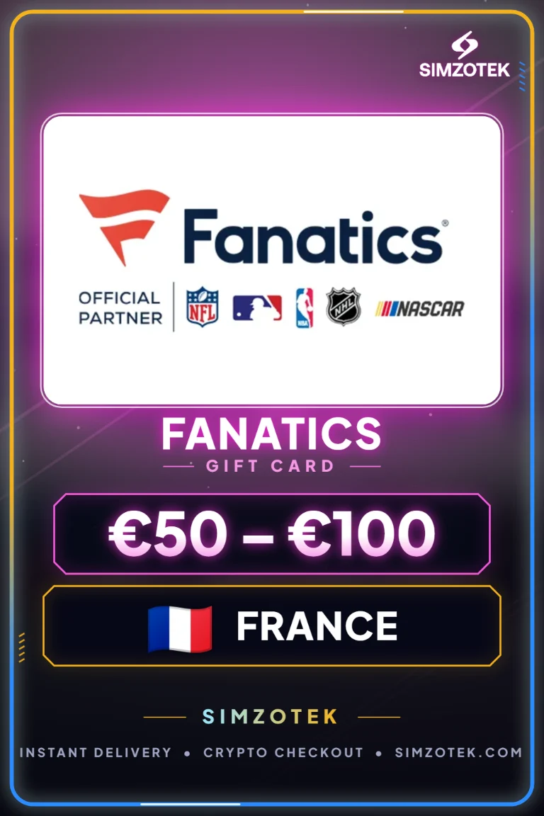 Fanatics dovanų kortelė (Prancūzija)