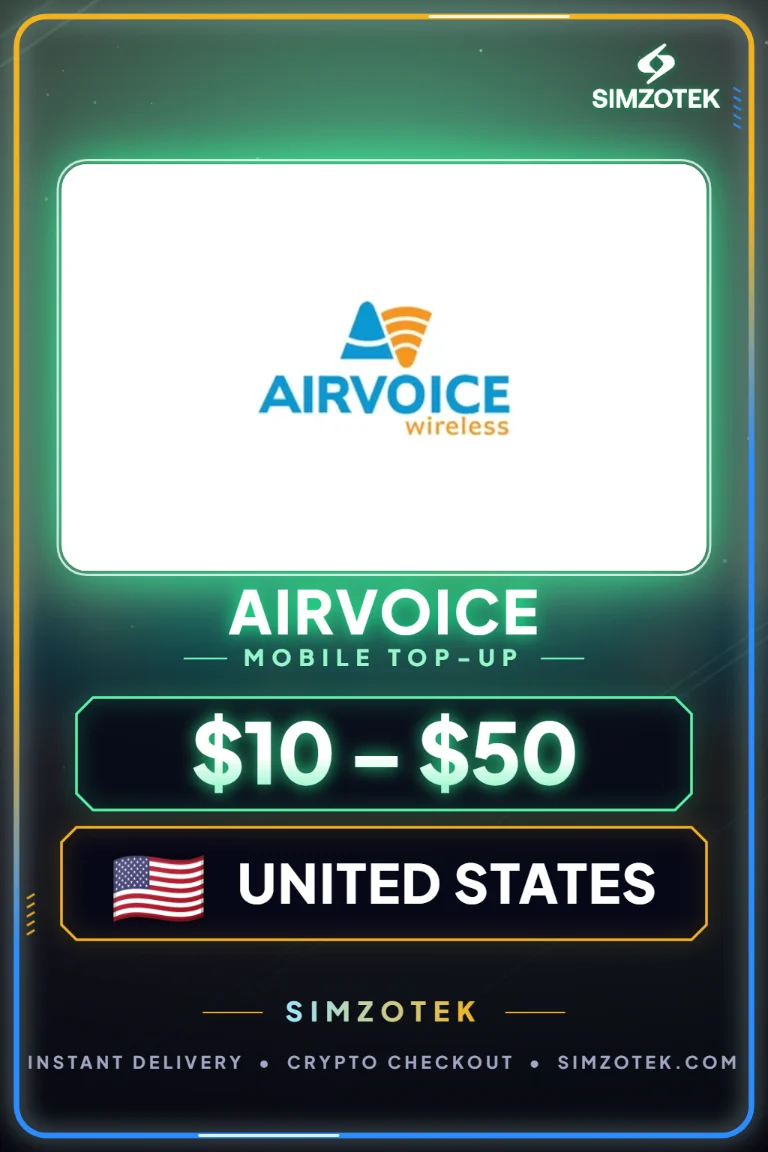 Airvoice Prepaid Credit (๋ฏธ๊ตญ)