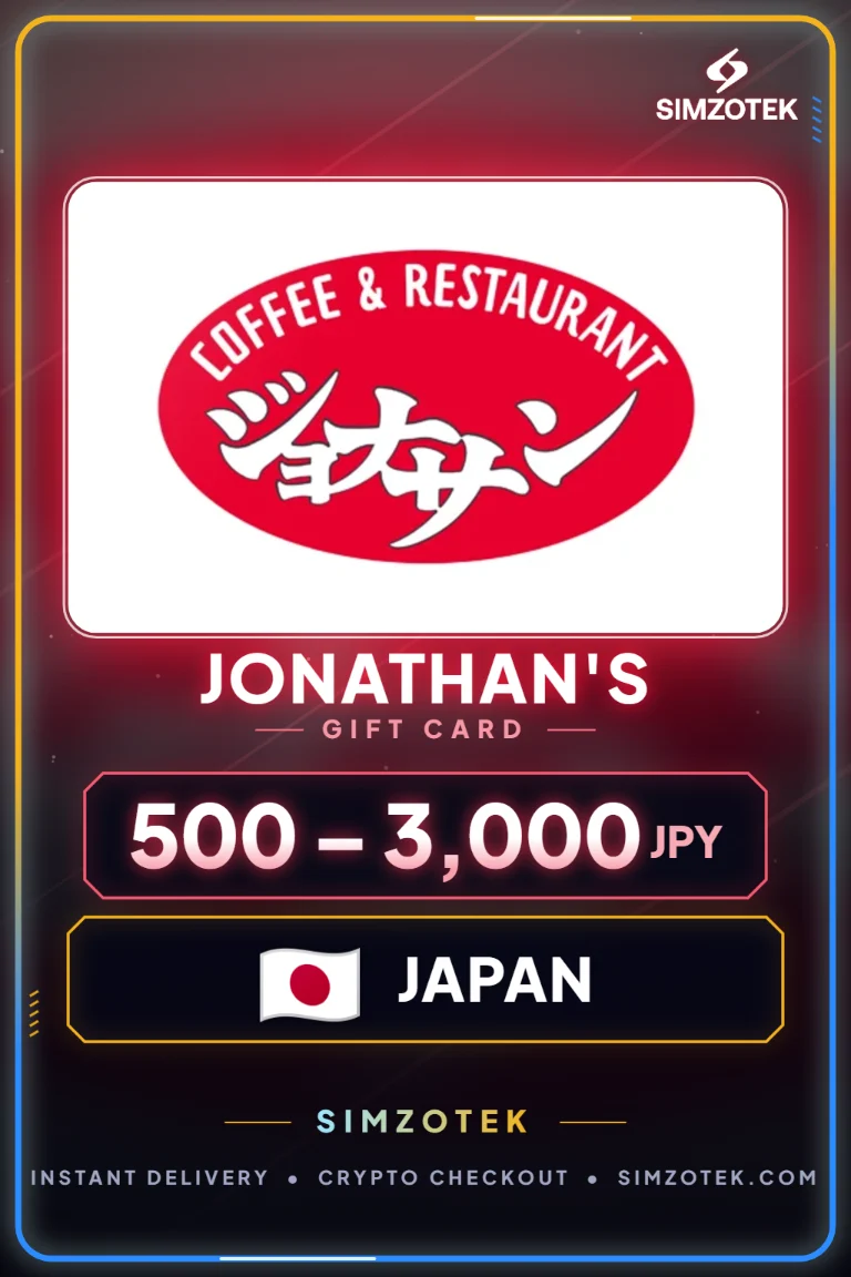 Dárková karta Jonathan's (Japonsko)