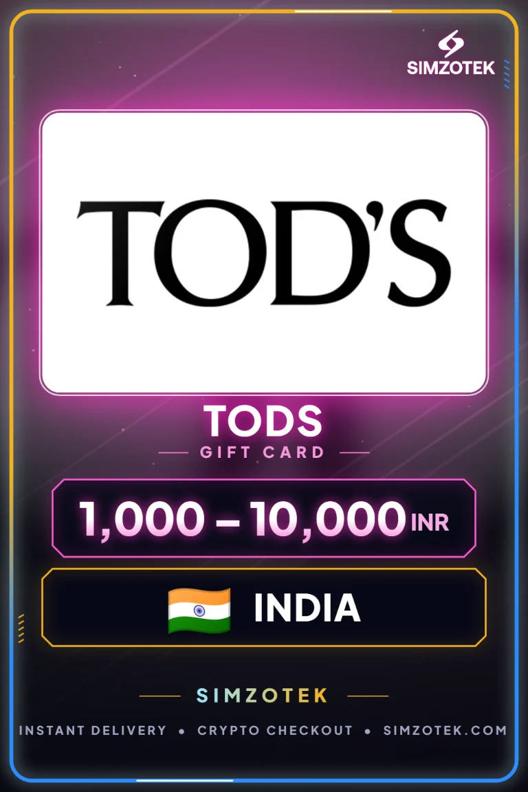 Tods Geschenkkarte (Indien)
