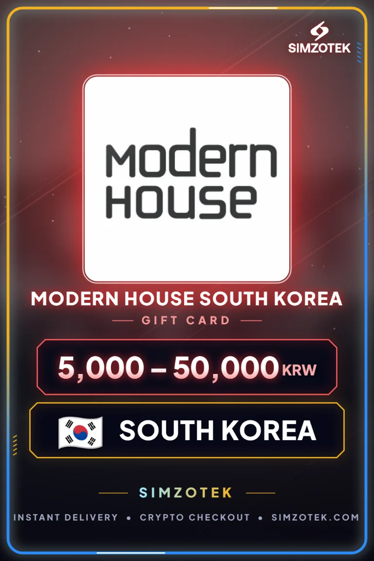 Dárková karta Modern House South Korea (Jižní Korea)