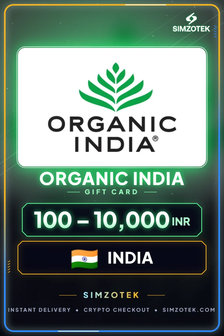 Dárková karta ORGANIC INDIA (Indie)