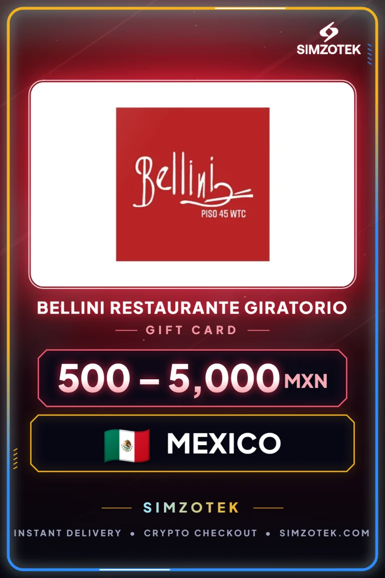 Bellini Restaurante Giratorio dovanų kortelė (Meksika)
