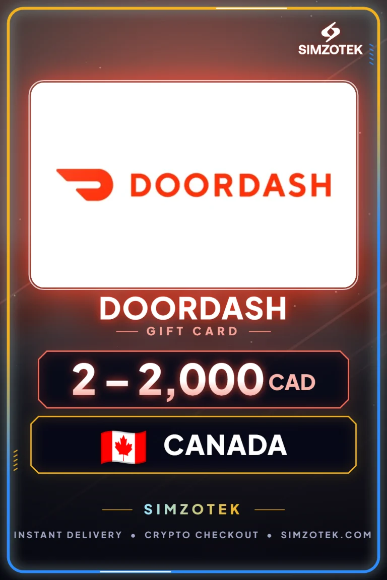 DoorDash dovanų kortelė (Kanada)