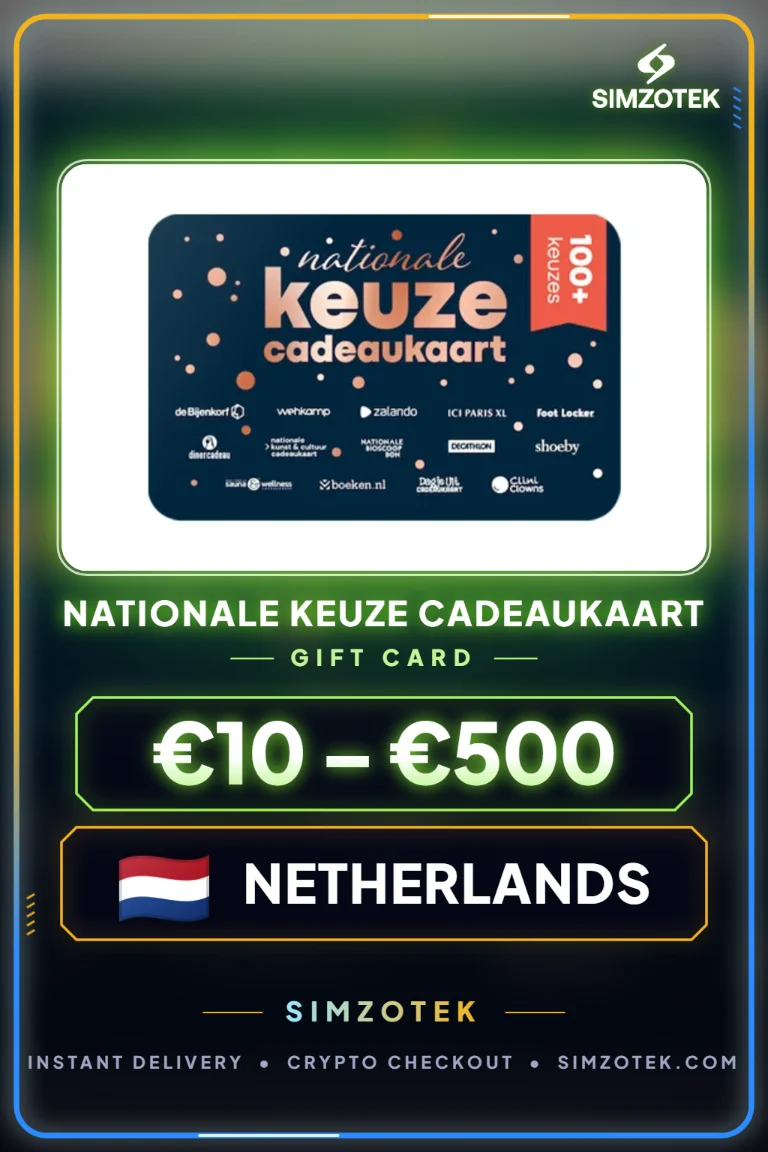 Dárková karta Nationale Keuze Cadeaukaart (Nizozemsko)