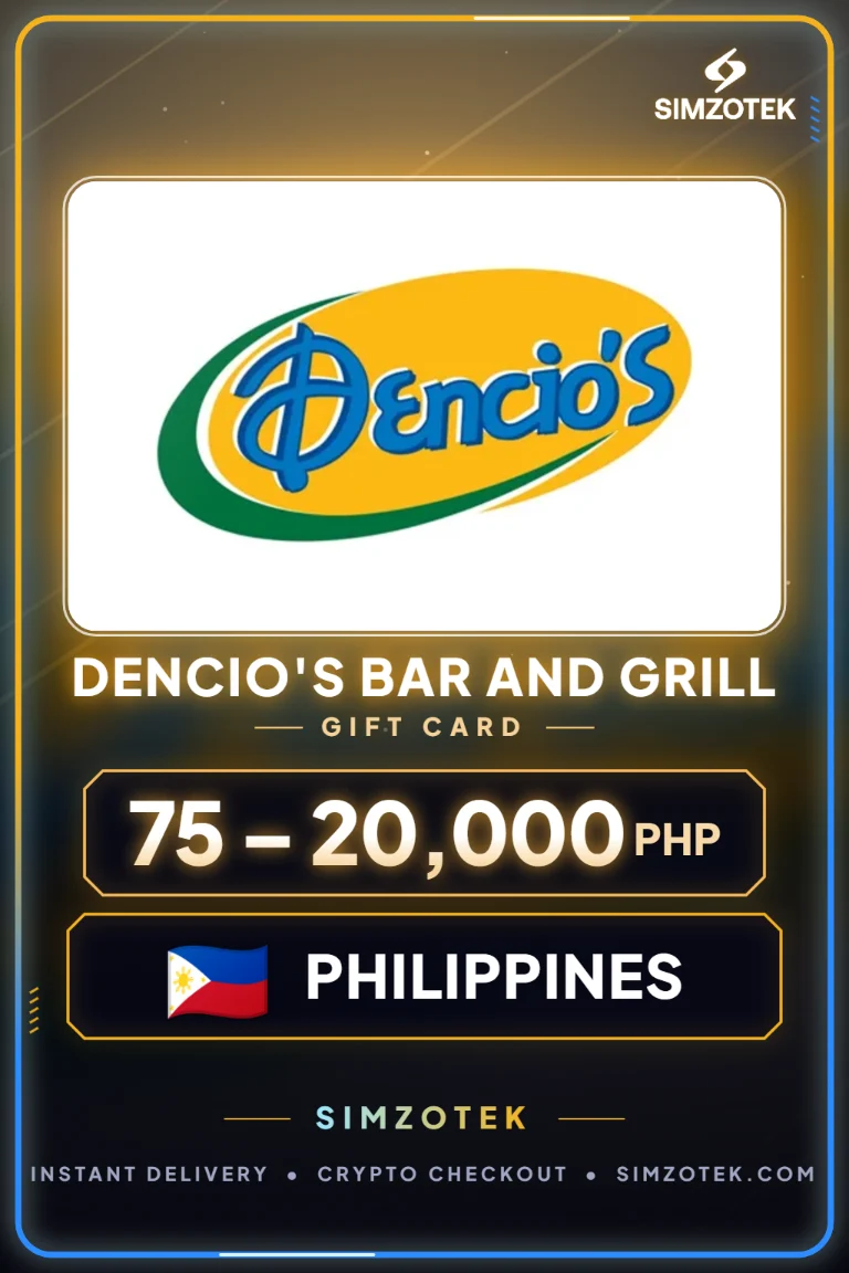 Karta podarunkowa Dencio's Bar and Grill (Filipiny)