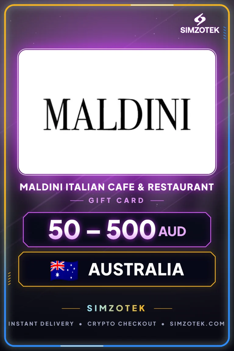 Dárková karta Maldini Italian Cafe & Restaurant (Austrálie)