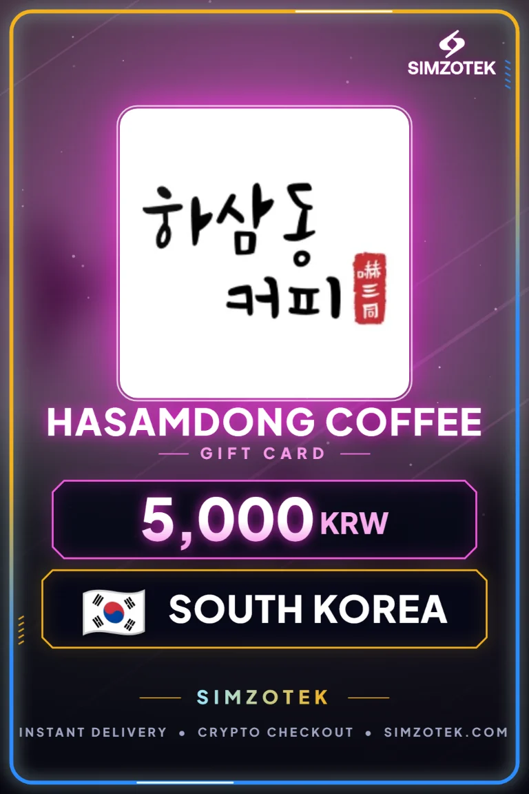 Karta podarunkowa Hasamdong Coffee (Korea Południowa)