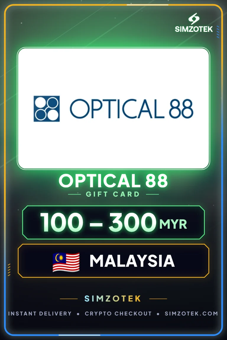 Karta podarunkowa OPTICAL 88 (Malezja)