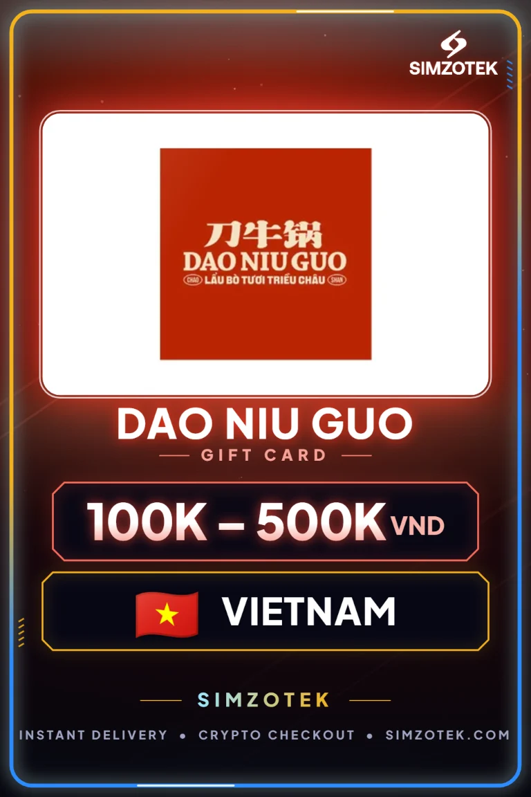 Dao Niu Guo Gift Card (Vietnam)