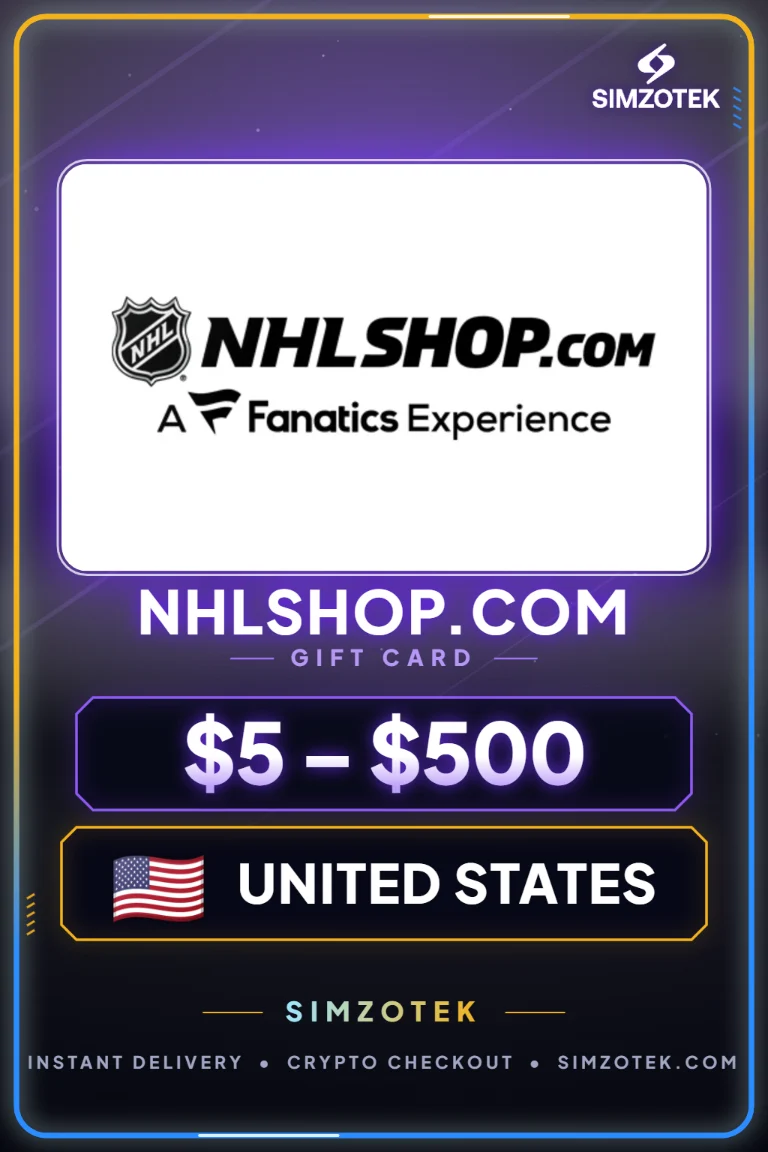 Dárková karta NHLShop.com (Spojené státy)