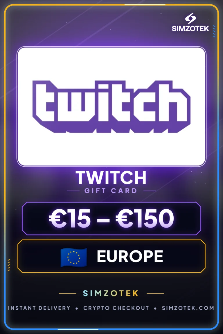 بطاقة هدايا Twitch (أوروبا)