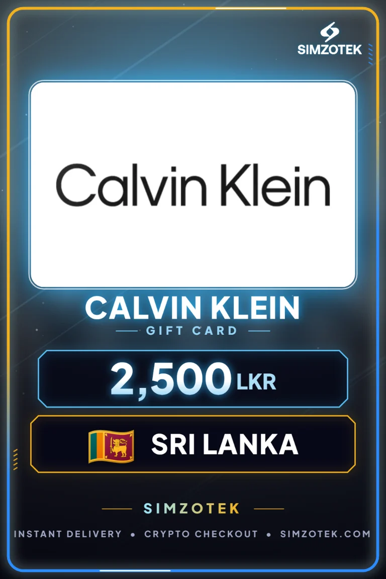 Dárková karta Calvin Klein (Srí Lanka)