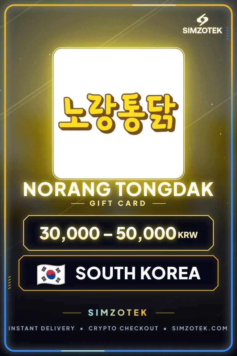 Dárková karta Norang Tongdak (Jižní Korea)